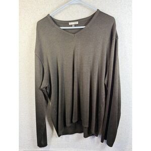 Doc & Amelia Sweater Mens XL Black V Neck Lightweight Knit Pullover Workwear